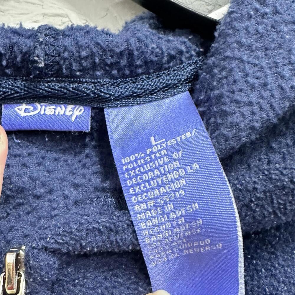 Disney Winnie the Pooh Size L Navy Zip Hoodie Tigger Eeyore Cozy Kidcore - Picture 3 of 6